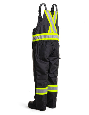 Men's Black Hi-Vis Insulated -30 FR Ripstop Waterproof Bibs 024-FR235-MW-BK